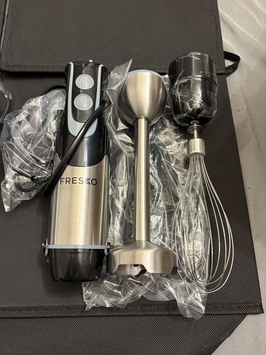 Blender ręczny Fresco o mocy 1000 W mocny metalowy trzepaczka pojemnik