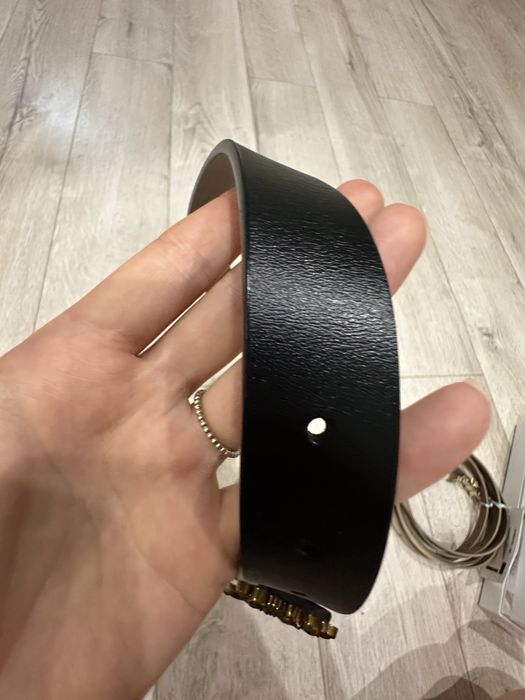 Ремінь шкіряний чорний LV