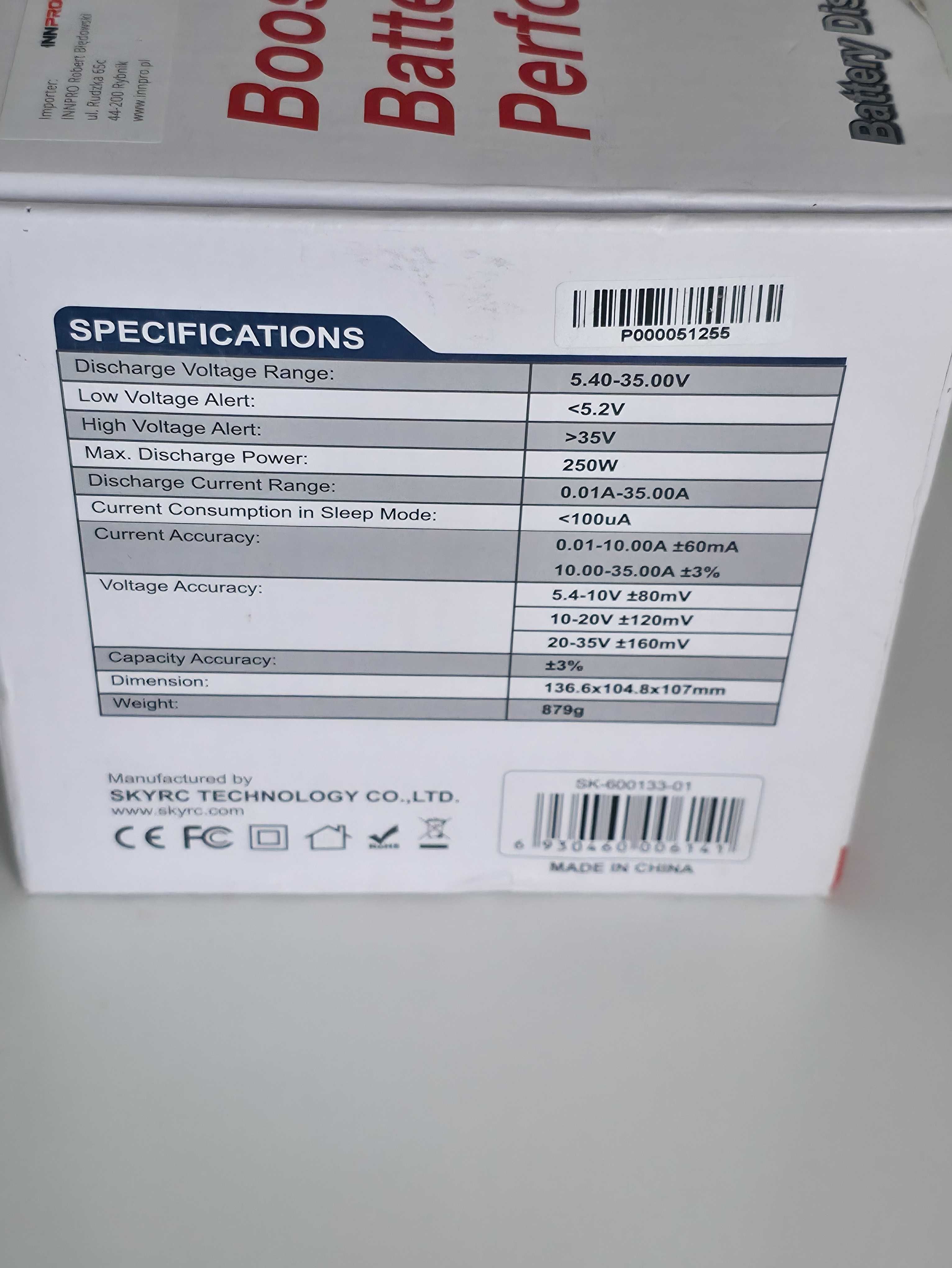 Rozładowywarka/ Tester Akumulatorów BD250 35A/250W sztuczne obciążenie