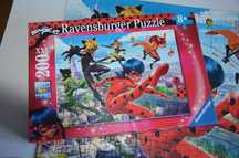 Puzzle 200 miraculum. biedronka I czarny KOT XXL