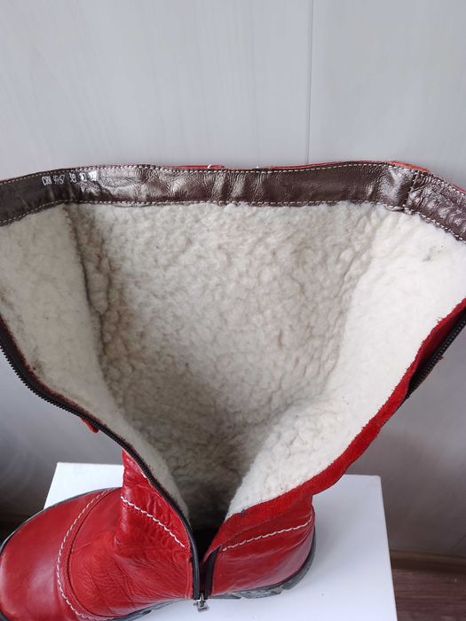 сапоги женские зимние натуральная кожа овчина 38 размер 25см Германия