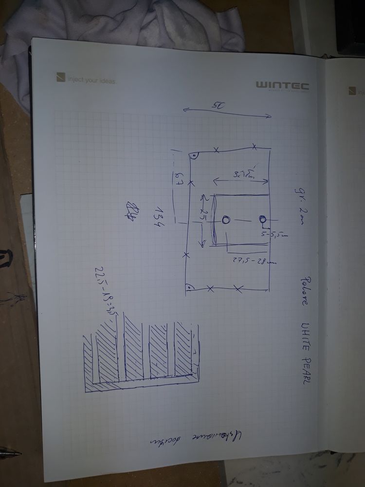 Parapety wewnętrzne  z konglomeratu ROYAL PREMIUM-2CM GRUBOŚCI