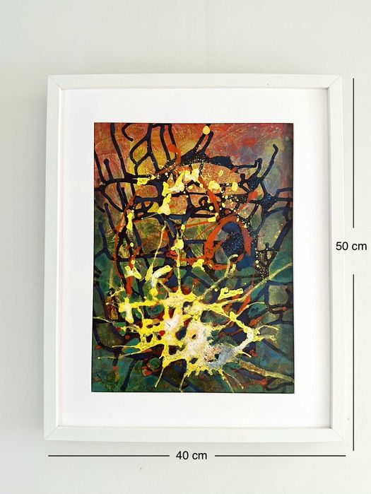 Quadros de interiores emolduradas (original paintings) 50 cada