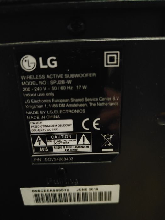 Soundbar LG 50/60 HZ 17W