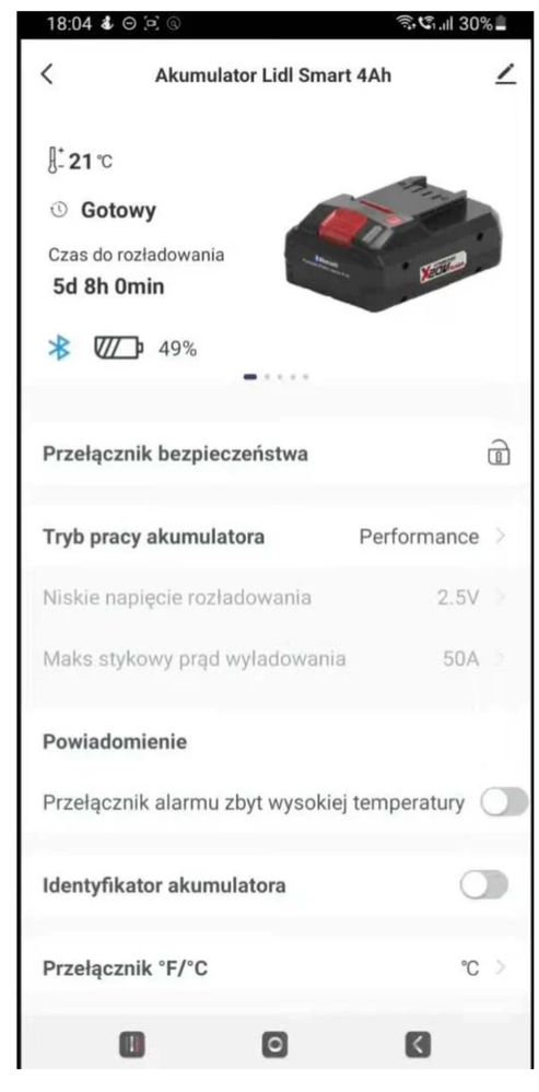 Аккумулятор Parkside Performance 20 В 8 Ач PAPS 208 A1 з Bluetooth