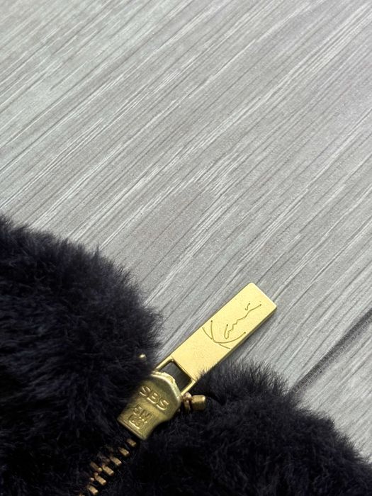 Чорна Шерпа Шуба Karl Kani Teddy M Розмір Куртка Тедді Кожух Оригінал