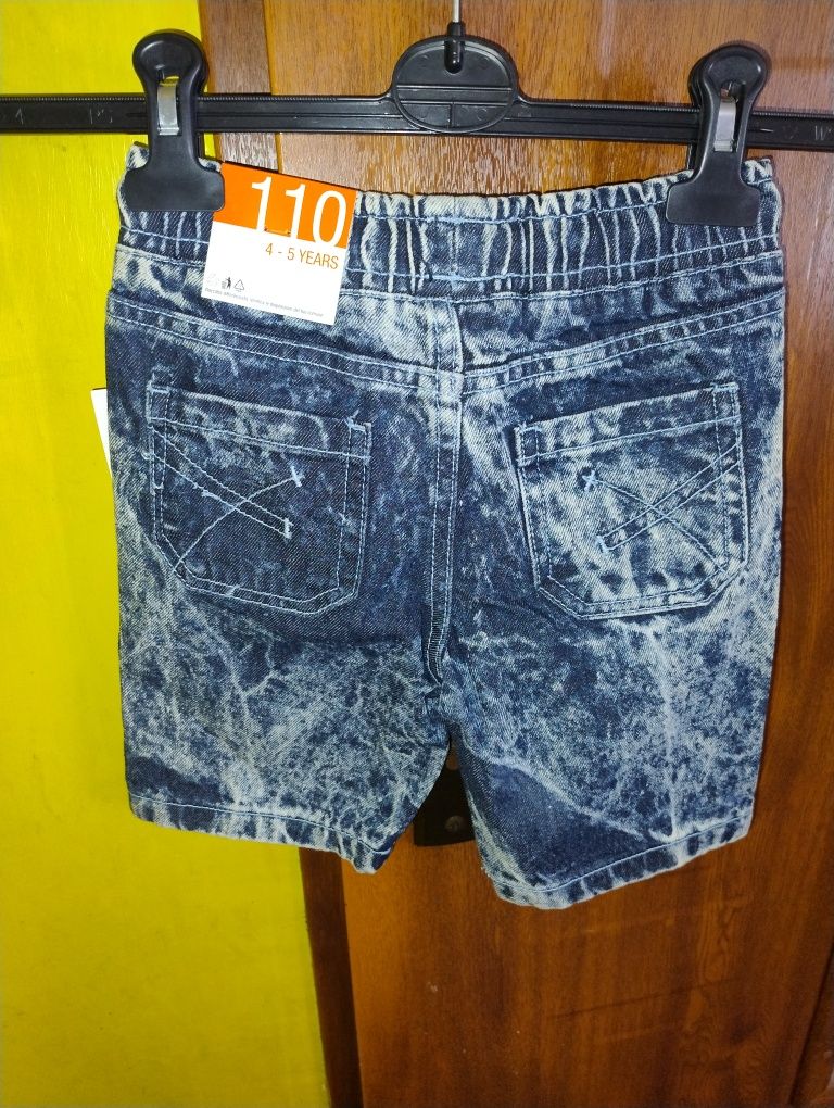110 nowe spodenki jeansowe szorty Kiki & Koko z metką 100% bawełna