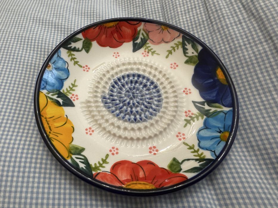 Тарелка тёрка для чеснока и имбиря керамическая новая