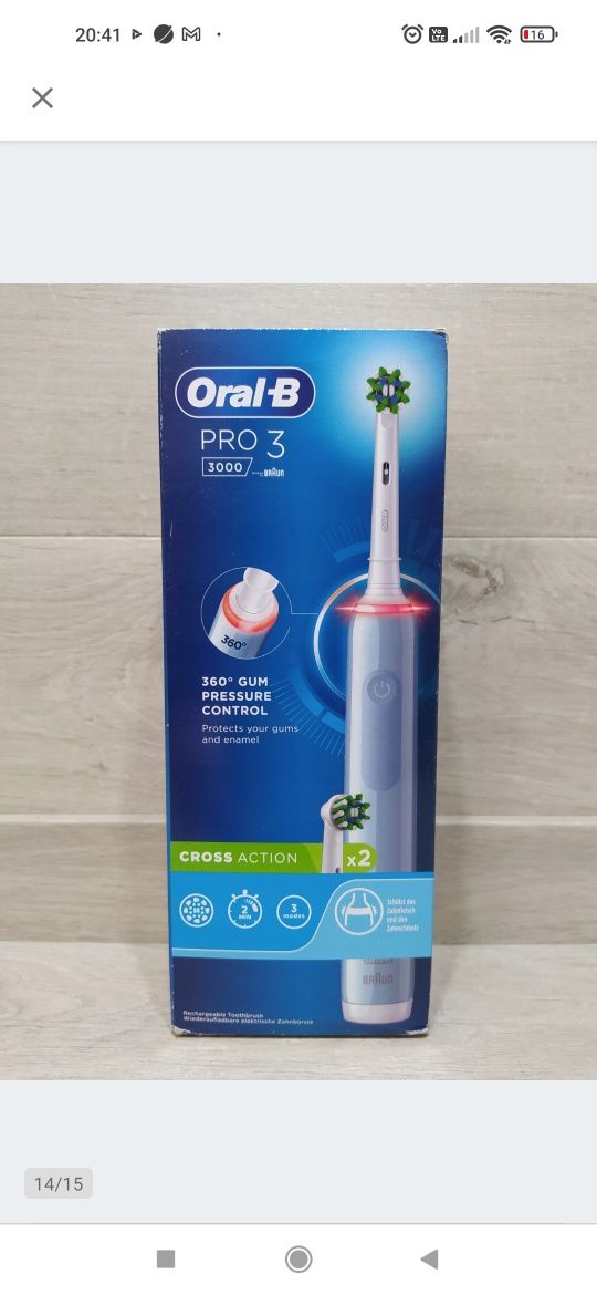 Oral-B PRO 3   3000 Szczoteczka elektryczna OPIS

Używana.

Sprawna.