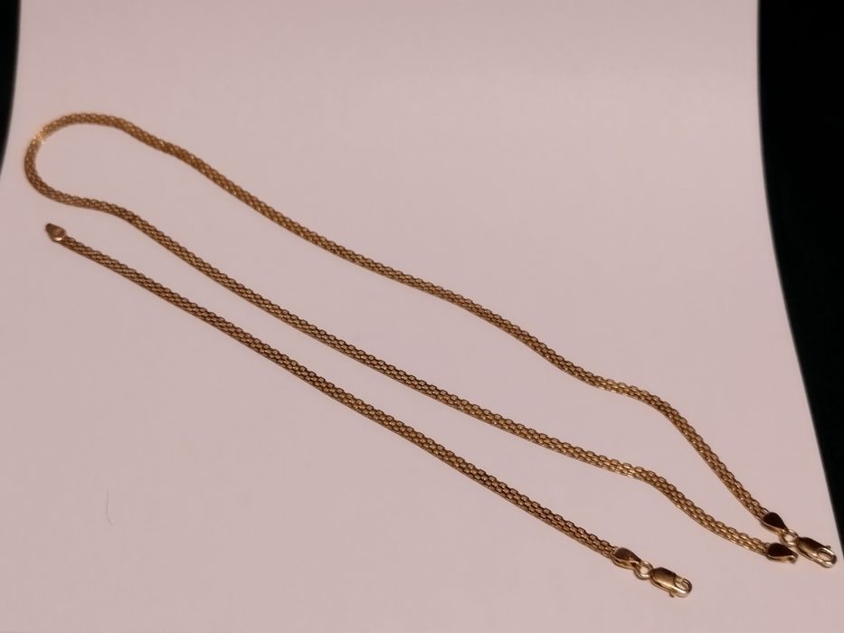 Łańcuszek i bransoletka 585 złoto 14 k