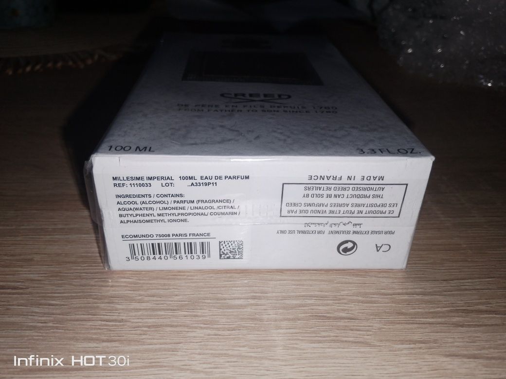 Creed Millésime Imperial 100ml Made in France.