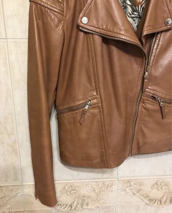 Кожаная куртка Massimo Dutti (массимо дутти) косуха, кожанка, курточка