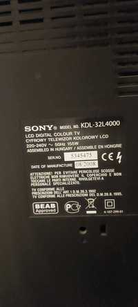 Sony Bravia 32CALE  KDL-32L4000 w pełni sprawny, stan bdb + PILOT