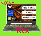 RTX 4060 NOWY i7 Laptop do gra Geforce ddr5 ssd1T Asus TUF 13620H GWAR