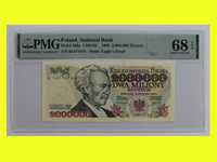 Ignacy Paderewski 2 mln 2.000.000 zł 1993 banknot grading PMG 68