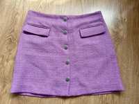 Żakardowa spódnica liliowa fioletowa orsay XL