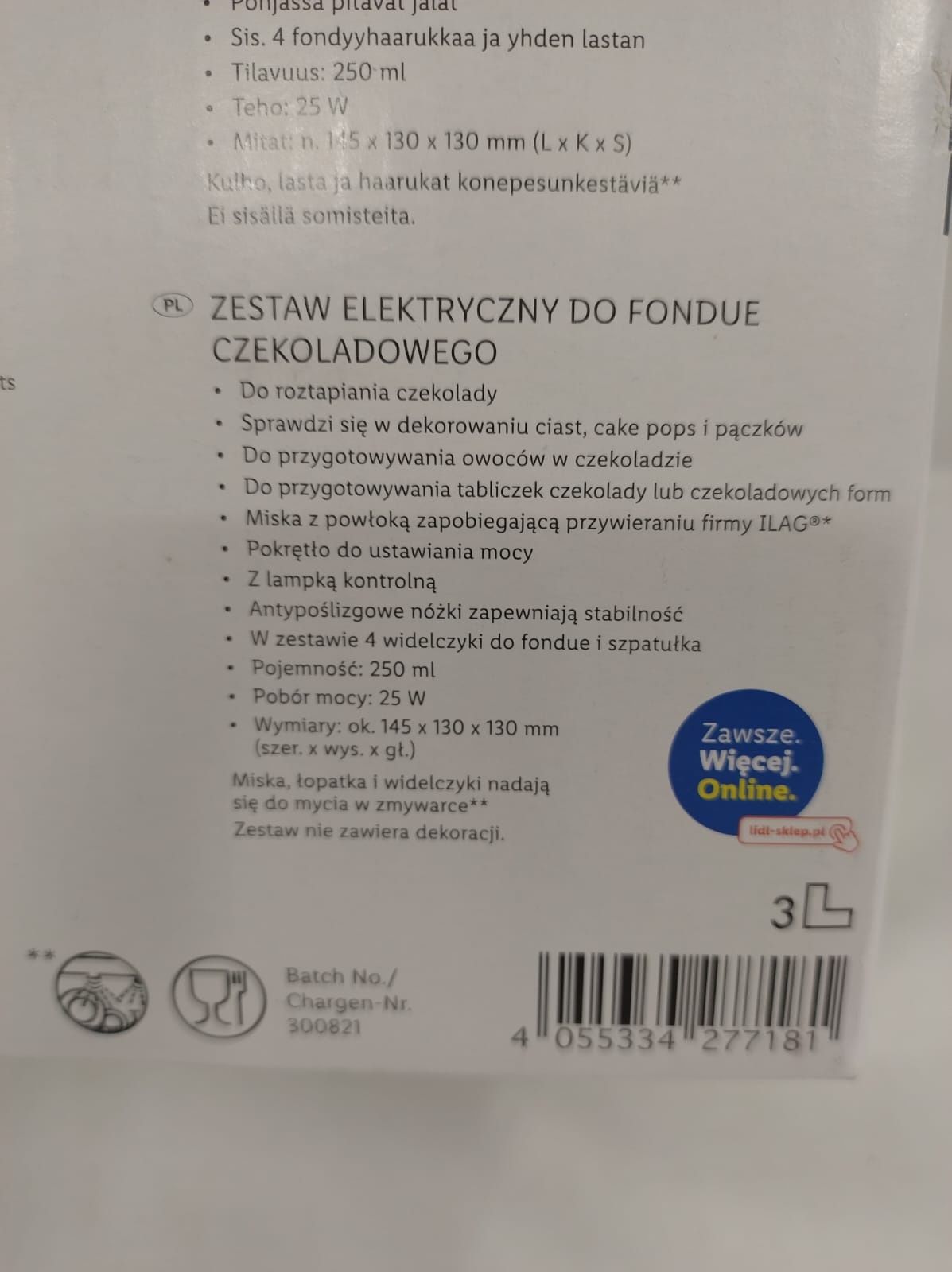 Zestaw do fondue czekoladowego SilverCrest