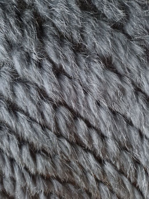 Ponczo krolik naturalny