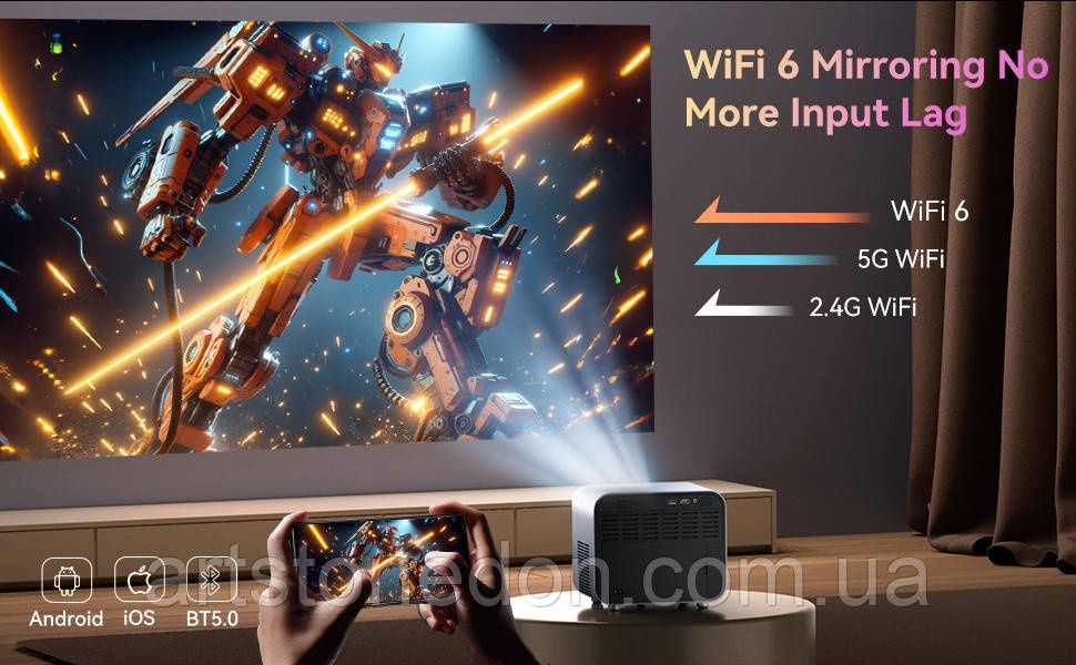 Cупер мультимедійний проектор SUREWHEEL SW30 Full HD 1080P 4K LED