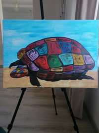 Żółw abstrakcja na płótnie