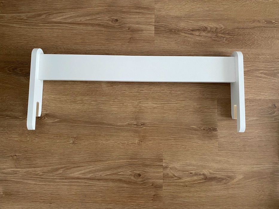 Barierka do łóżka przesuwna, bez przykręcania, biała, 80 cm