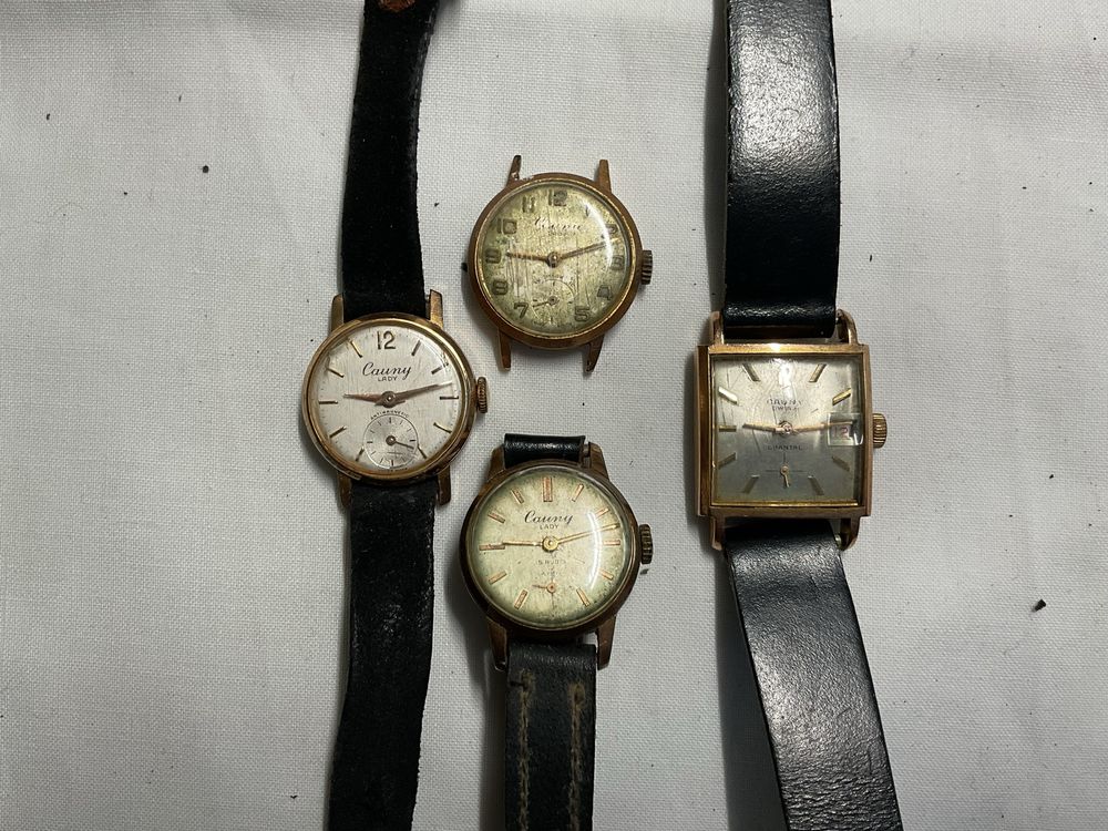 Varios lotes de relogios vintage mecanicos e automaticos marca Cauny