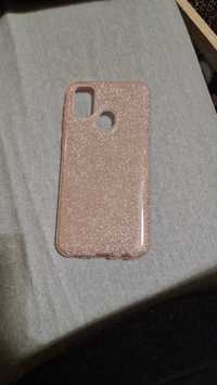 Etui na telefon Samsung M21 brokat glitter róż brokatowe