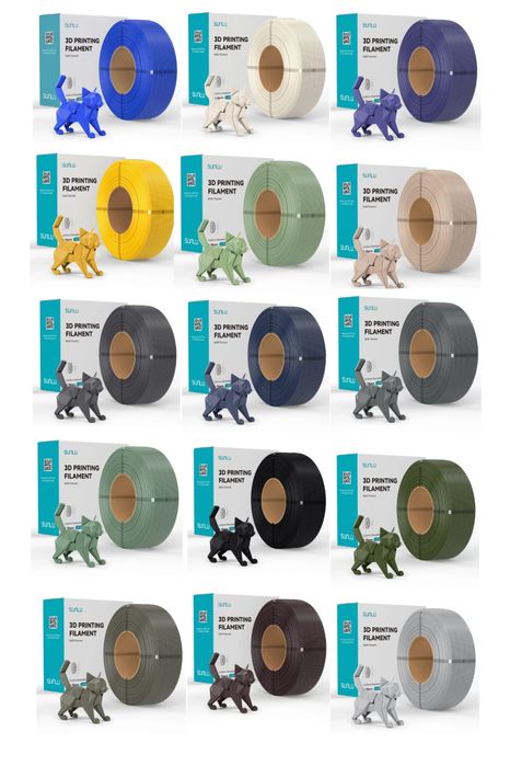 Пластик без котушки refill sunlu, пластик санлу 1.75мм 1кг, є опт