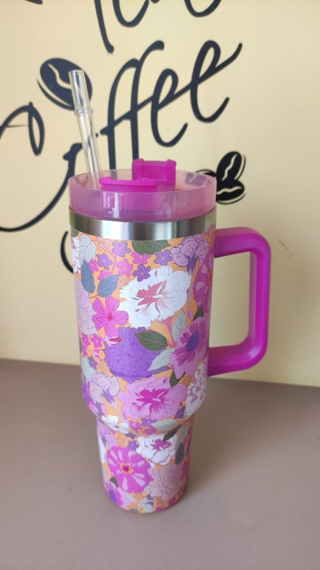Wielki kubek termiczny tumbler pokrywka kempingowy podróżny