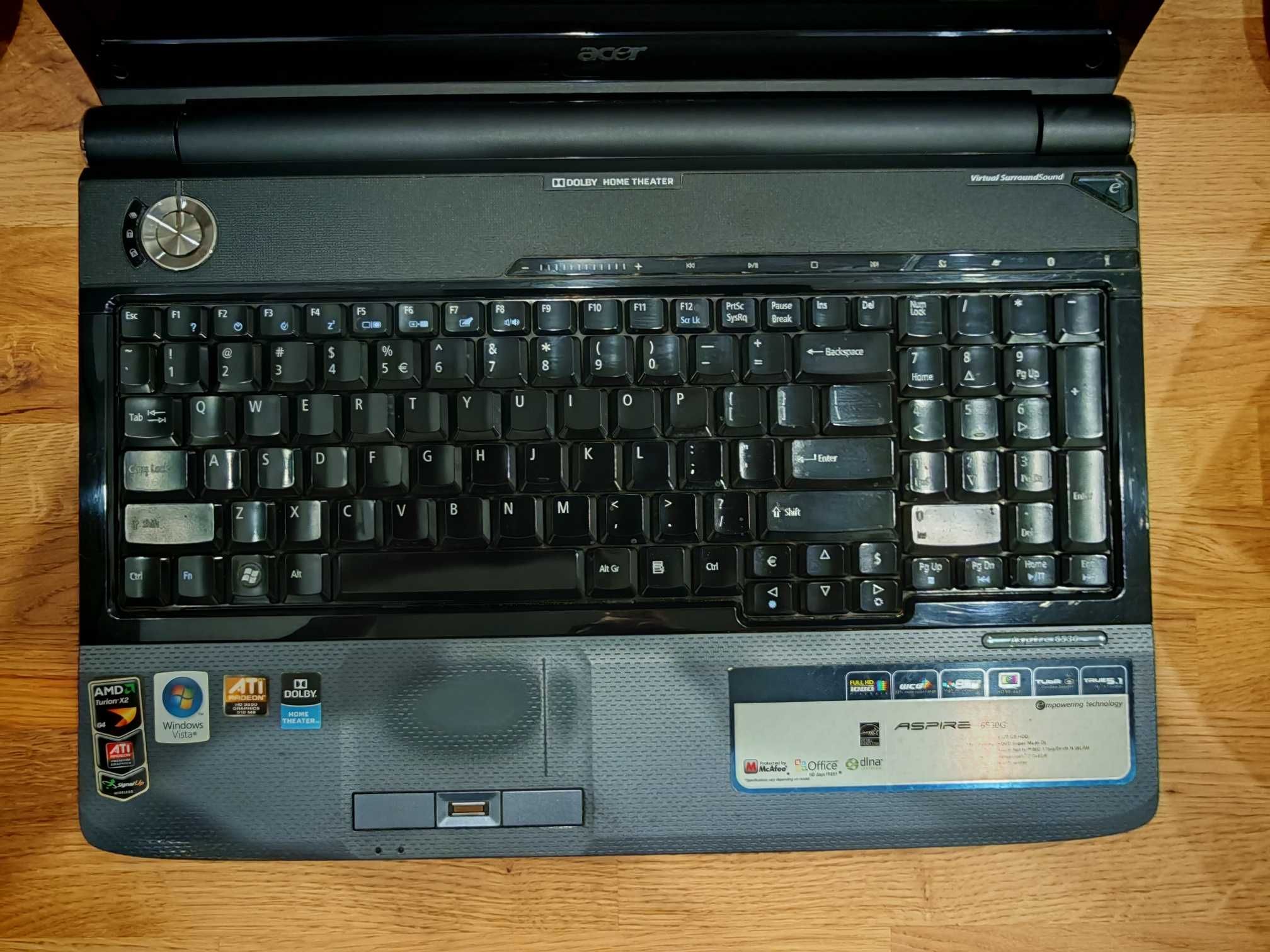 Laptop Acer Aspier Model ZK3 6530G series 704G32Mn 16" CD