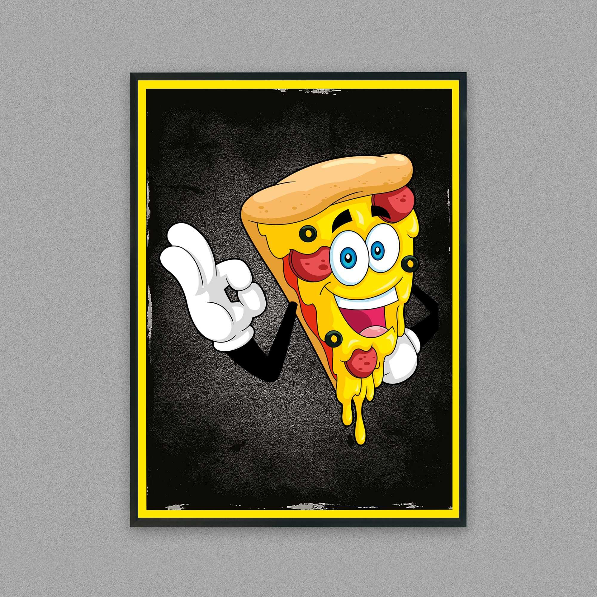 plakat pizza do kuchni, plakat do baru pizza, pizza obraz na ścianę B2