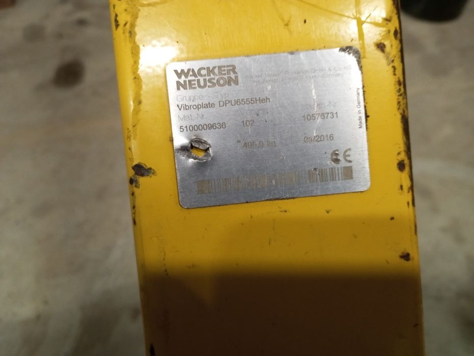 Wacker dpu 6555, zagęszczarka wacker 500kg, 2016 r