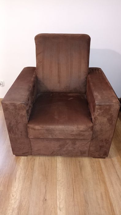 Fotele 2 sztuki brązowe komplet