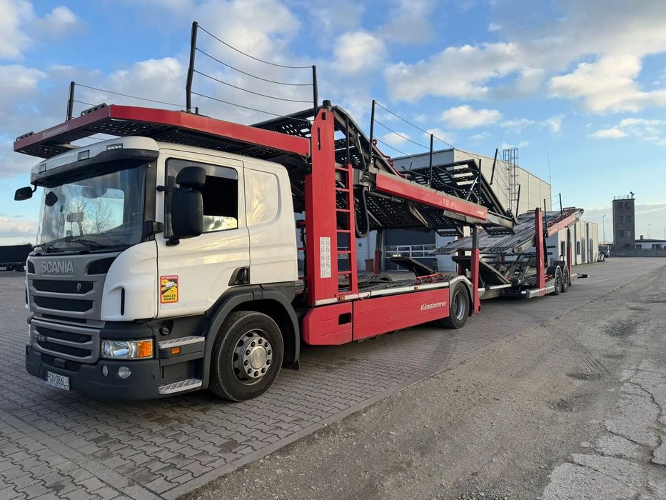 Scania P 410  Scania P 410 + Kassboher VARIOTRANS-PRO autotrasporter lora VDI CESJA