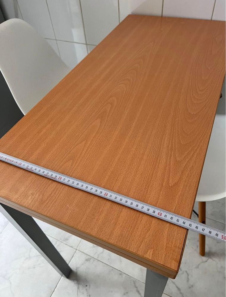 Mesa extensivel c/tampo madeira