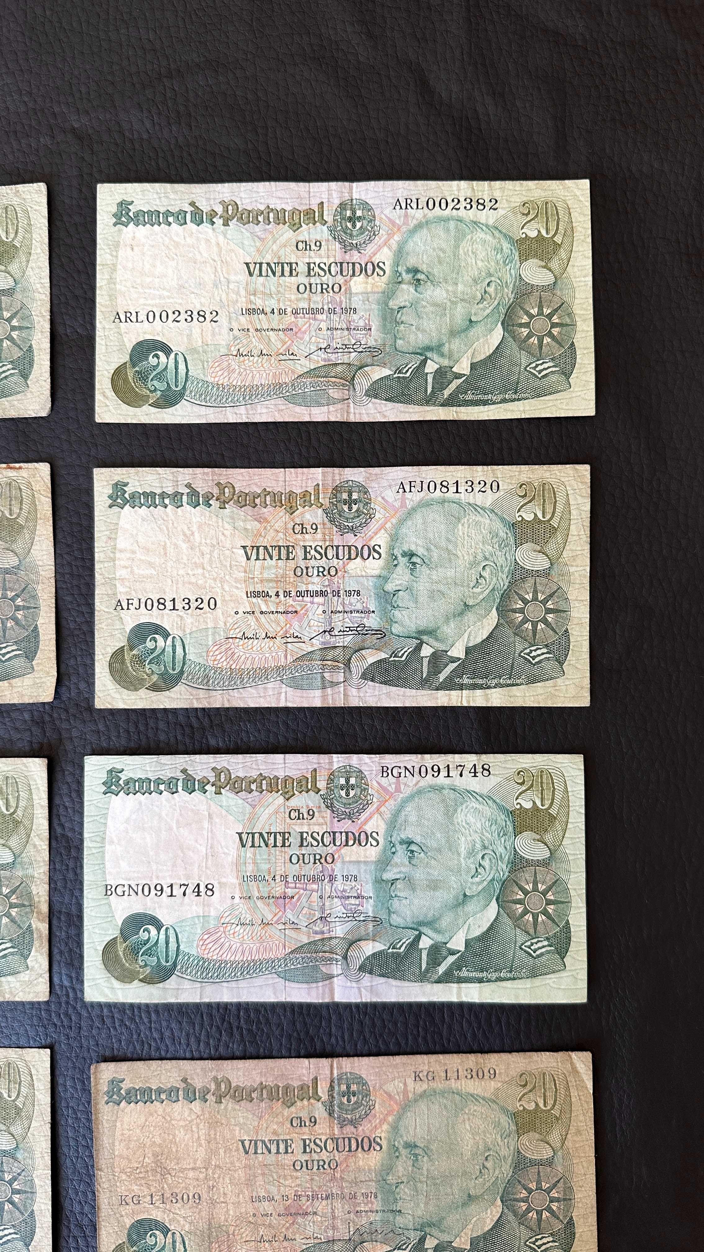 Lote 12 Notas - 20 Escudos (1978)