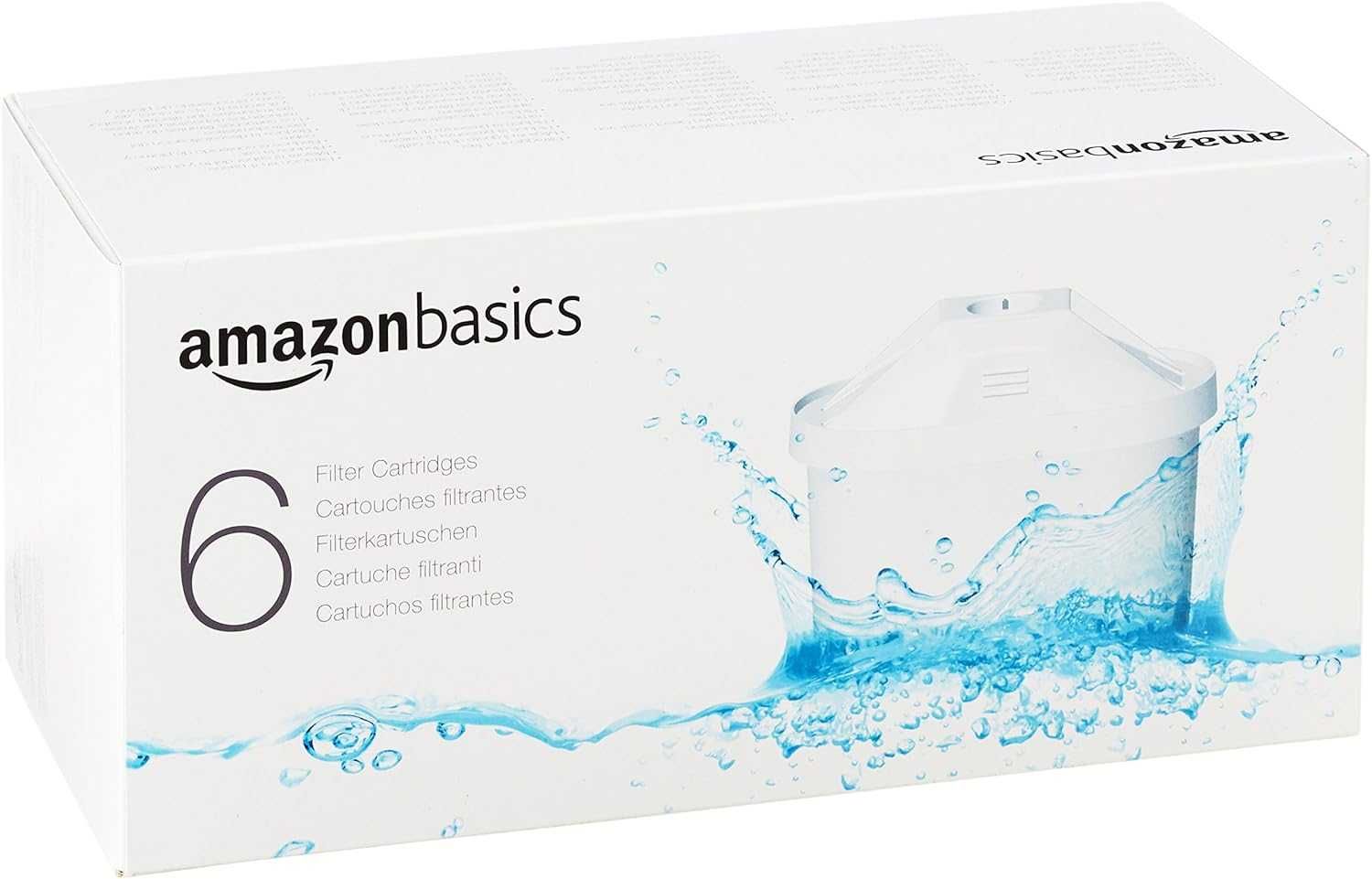 Amazonbasics Wkłady Filtrujące, Biały, 6 Sztuk