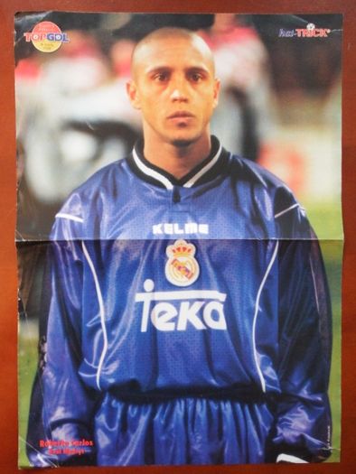 Roberto Carlos (Real Madryt)/ Bogusław Wyparło (ŁKS) - plakat 1998 rok