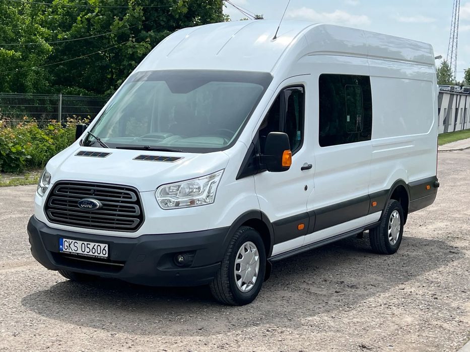 Ford TRANSIT  2.0TDCI 170KM 350 L4H3 JUMBO Klima 6 osób Brygadówka Zarejestrowany
