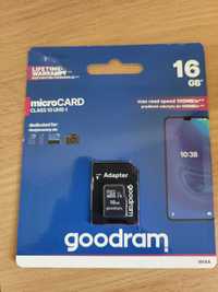 Karta pamięci 16GB z adapterem Goodram + czytnik kart pamięci USB