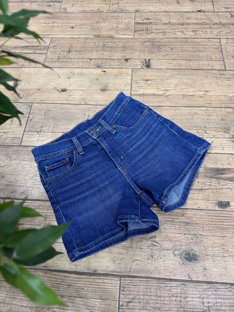 Короткі джинсові шорти levi's висока плсадка маленького розміру