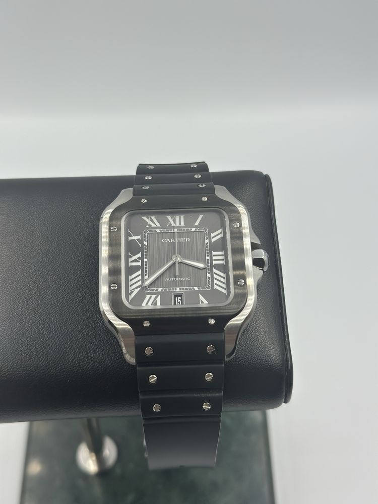 Cartier Santos Large Grey Dial Stainless