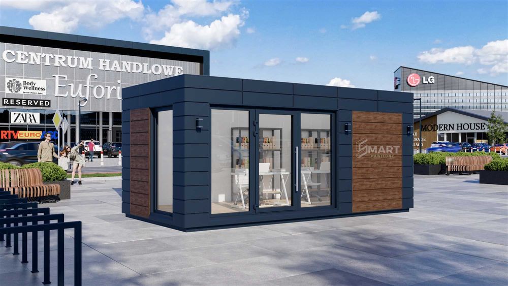 Kontener Handlowy Mieszkalny Pawilon Biurowy Usługowy 6x3 7x3 8x3 9x3