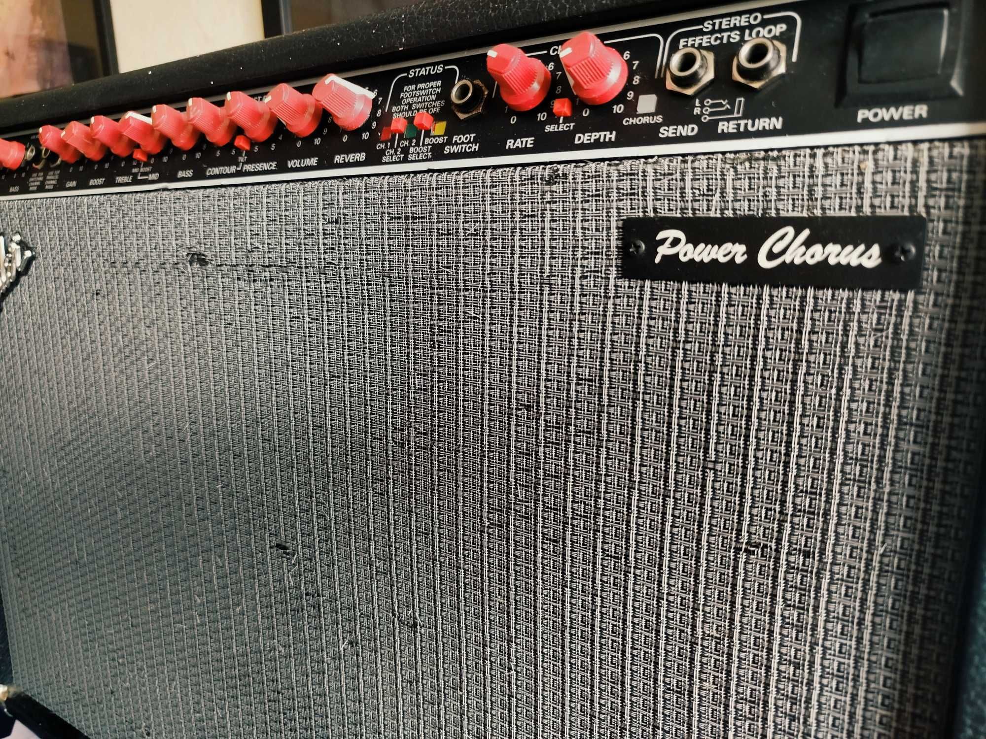 Made in USA 1989 Fender Power Chorus Stereo Amplifier “red knob”