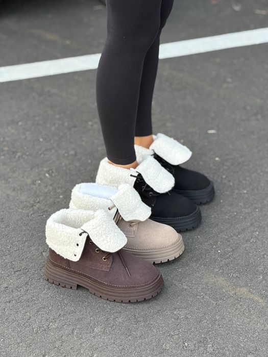 Жіночі зимові черевики з натуральної замші (р.36-40)