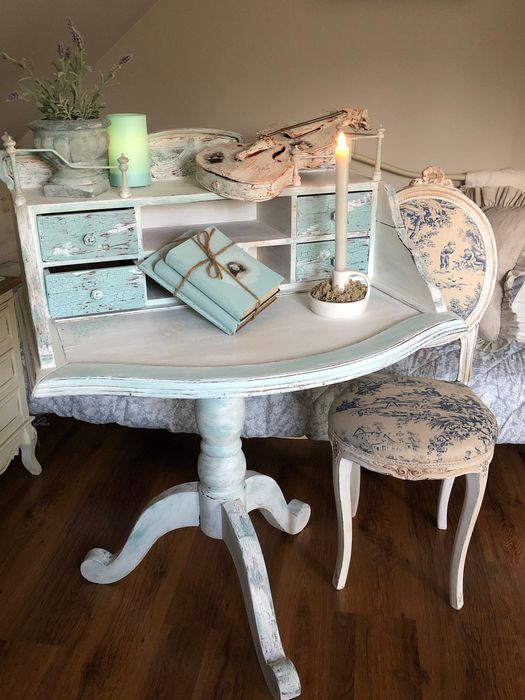Sekretarzyk biurko Shabby chic Prowansja