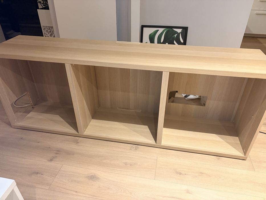 Ikea besta szafka pod tv imitacja debu bejcowanego na bialo 180 cm