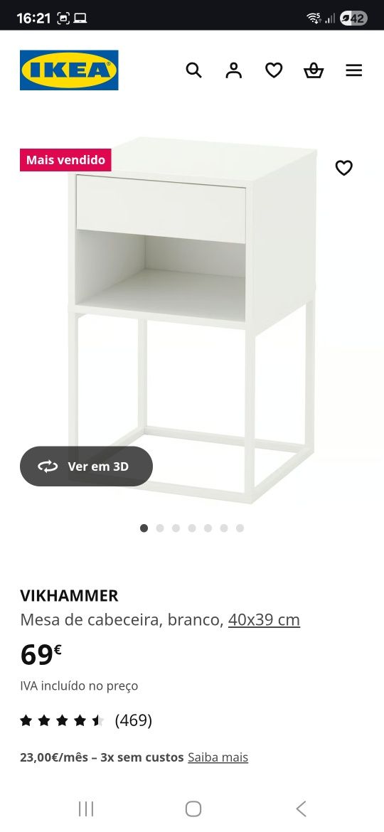 Mesa de cabeceira IKEA