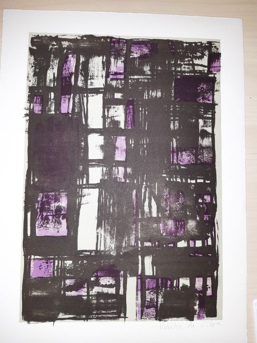 VIEIRA DA SILVA Litografia assinada à mão