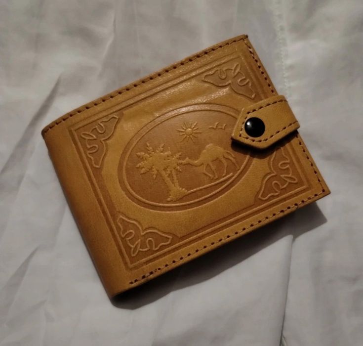 Portfel skórzany skóra i motyw wielbłąd